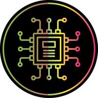 Chip Line Gradient Due Color Icon Design vector