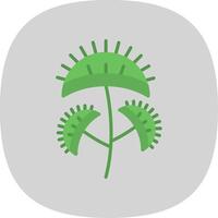 Venus Flytrap Flat Curve Icon Design vector