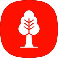 Tree Glyph Curve Icon Design vector