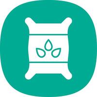 Seed Bag Glyph Curve Icon Design vector