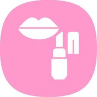 Lip Balm Glyph Curve Icon Design vector