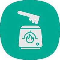 Wax Machine Glyph Curve Icon Design vector