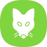 Fox Glyph Curve Icon Design vector