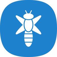 Dragonfly Glyph Curve Icon Design vector