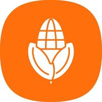 Corn Glyph Curve Icon Design vector