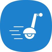 Segway Glyph Curve Icon Design vector