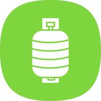 Tank Glyph Curve Icon Design vector