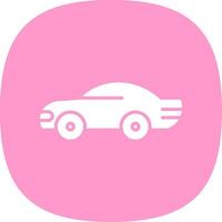 Car Glyph Curve Icon Design vector