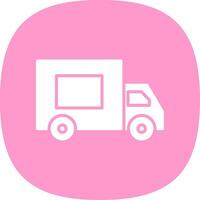 Truck Glyph Curve Icon Design vector