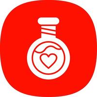 Potion Glyph Curve Icon Design vector