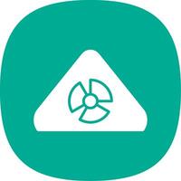 Radioactive Glyph Curve Icon Design vector