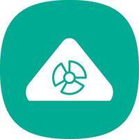 Radioactive Glyph Curve Icon Design vector