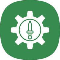 Attack Glyph Curve Icon Design vector