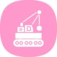 Wrecking Ball Glyph Curve Icon Design vector