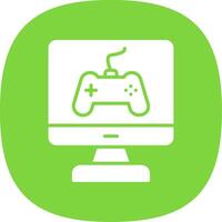 Game Glyph Curve Icon Design vector