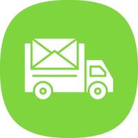 Postal Delivery Glyph Curve Icon Design vector