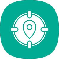 Target Glyph Curve Icon Design vector