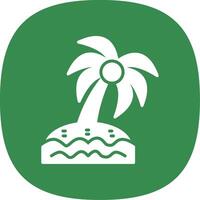 Palm Tree Glyph Curve Icon Design vector