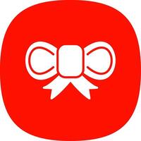 Bow Glyph Curve Icon Design vector