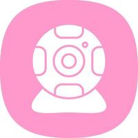 Web Cam Glyph Curve Icon Design vector