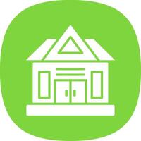 House Glyph Curve Icon Design vector