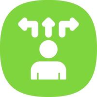 Decision Making Glyph Curve Icon Design vector