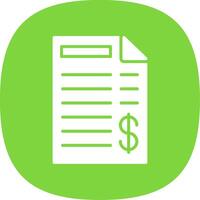 Delivery Contract Glyph Curve Icon Design vector