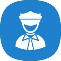 Taxi Driver Glyph Curve Icon Design vector