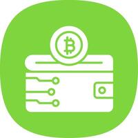 Cryptocurrency Wallet Glyph Curve Icon Design vector