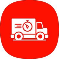 Fast Delivery Glyph Curve Icon Design vector