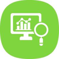 Market Analytics Glyph Curve Icon Design vector