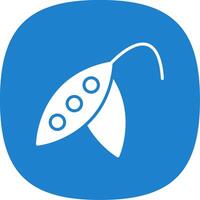 Pea Glyph Curve Icon Design vector