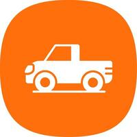 Pickup Glyph Curve Icon Design vector