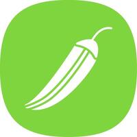 okra glifo curva icono diseño vector