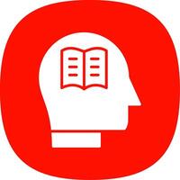 Knowledge Glyph Curve Icon Design vector
