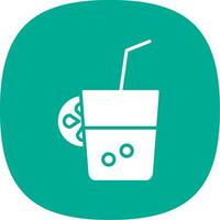 Fresh Juice Glyph Curve Icon Design vector