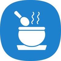 Soup Glyph Curve Icon Design vector