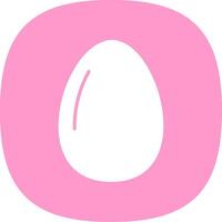 Egg Glyph Curve Icon Design vector