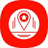 Map Marker Glyph Curve Icon Design vector