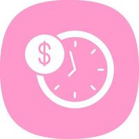 Time Is Money Glyph Curve Icon Design vector