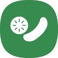 Cucumber Glyph Curve Icon Design vector