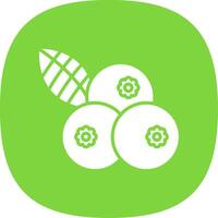 Blueberries Glyph Curve Icon Design vector