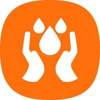 Water Saving Glyph Curve Icon Design vector