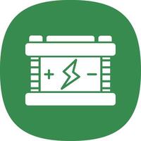 Accumulator Glyph Curve Icon Design vector