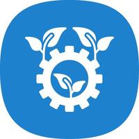Eco Services Glyph Curve Icon Design vector