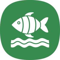 Sea Life Glyph Curve Icon Design vector