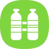 Diving Tank Glyph Curve Icon Design vector