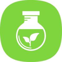 Green Chemistry Glyph Curve Icon Design vector