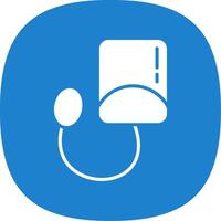 Blood Pressure Kit Glyph Curve Icon Design vector