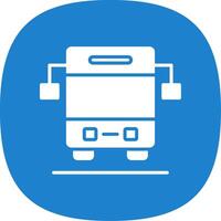 Bus Glyph Curve Icon Design vector